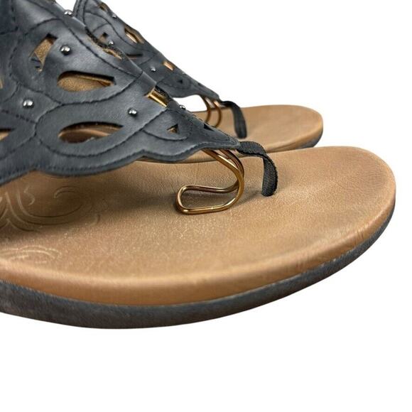 Rockport Ridge Sling Slingback Thongs Sandals Black Womens Shoes Studded sz 9 - Picture 13 of 16